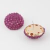 Jeweled Dome Stud Earrings – Rounded Statement Studs