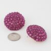 Jeweled Dome Stud Earrings – Rounded Statement Studs