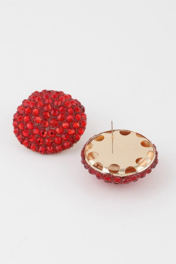 Jeweled Dome Stud Earrings – Rounded Statement Studs
