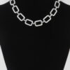 Textured Link Chain Necklace – 16-inch for Layering