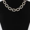 Textured Link Chain Necklace – 16-inch for Layering