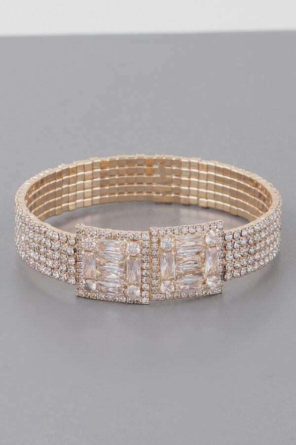 Crystal Block Bracelet – Geometric Crystal Design