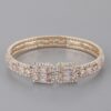 Rhinestone Open Cuff Bracelet – Structured Sparkle