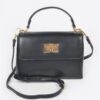 Faux Leather Flap Bag – Structured PU with Metal Accents