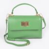 Faux Leather Flap Bag – Structured PU with Metal Accents