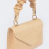 Faux Straw Top-Handle Flap Bag – Structured Mini