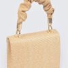 Faux Straw Top-Handle Flap Bag – Structured Mini