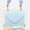 Faux Straw Top-Handle Flap Bag – Structured Mini