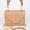 Faux Straw Top-Handle Flap Bag – Structured Mini