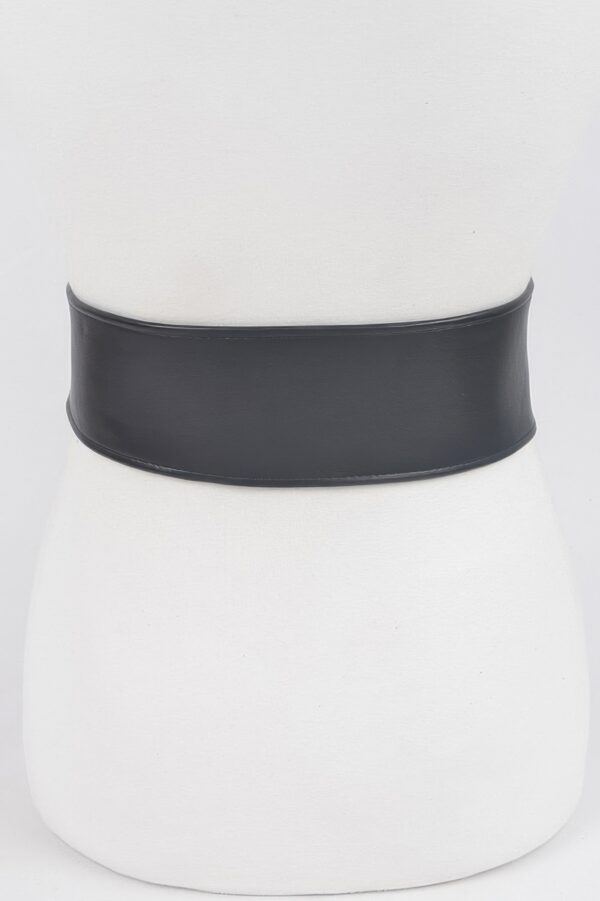 Wide Waist Belt – Structured PU Statement Belt