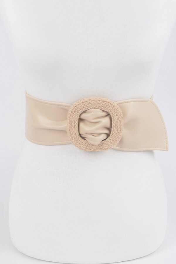 Wide Waist Belt – Structured PU Statement Belt