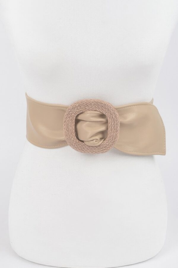 Wide Waist Belt – Structured PU Statement Belt