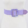 Square Buckle Stretch Belt – Elastic PU Blend