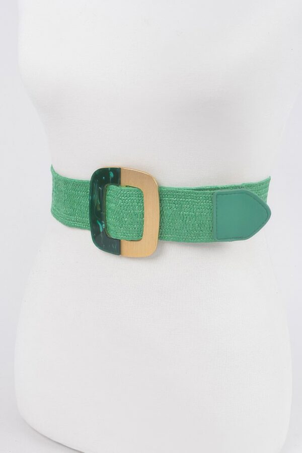 Square Metal-Buckle Stretch Belt – Elastic