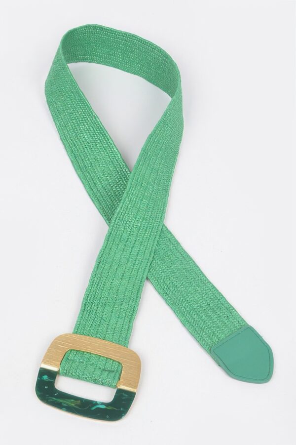 Square Metal-Buckle Stretch Belt – Elastic