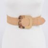 Square Metal Buckle Stretch Belt – Elastic PU