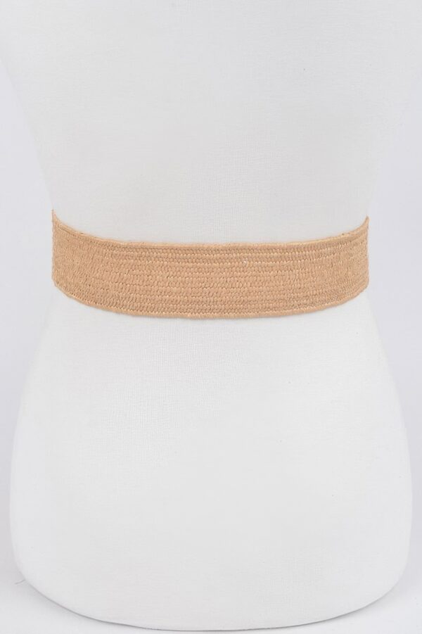 Square Metal Buckle Stretch Belt – Elastic PU