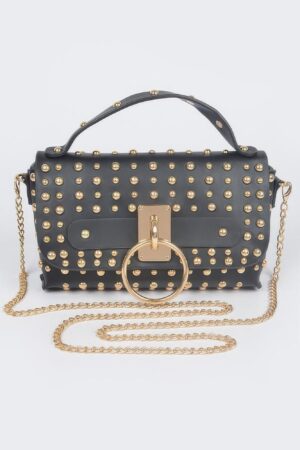 Studded Multi-Purpose Clutch – PU with Metal Accents
