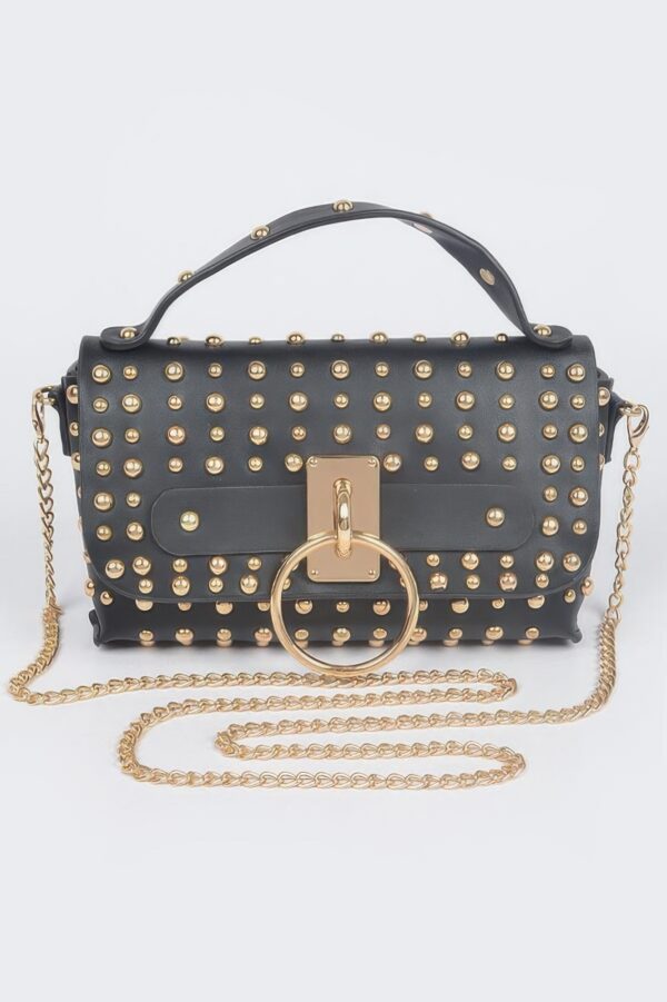 Studded Multi-Purpose Clutch – PU with Metal Accents