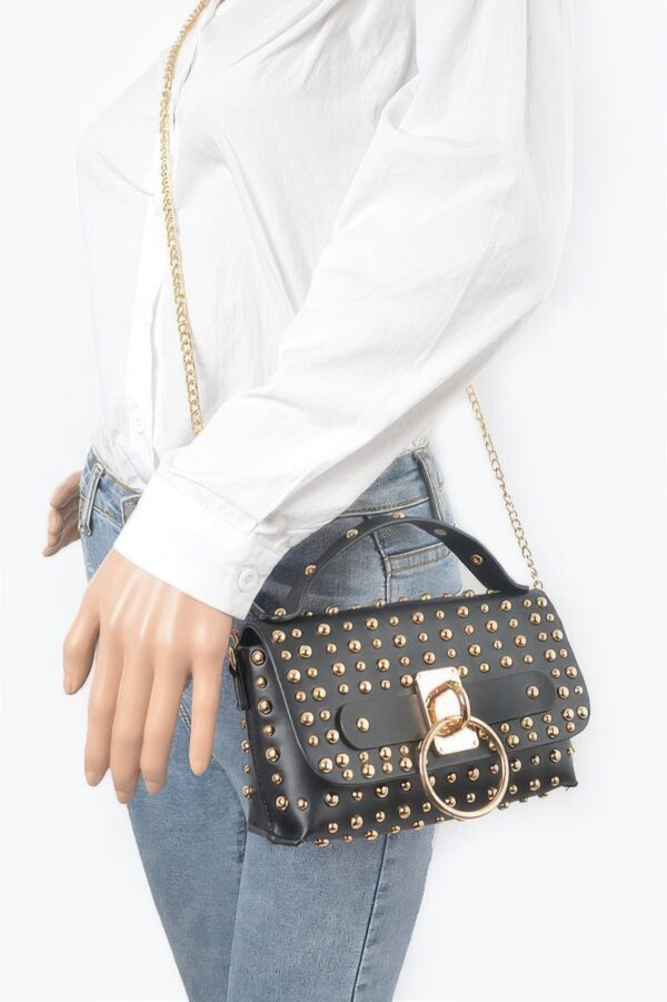 Studded Multi-Purpose Clutch – PU with Metal Accents