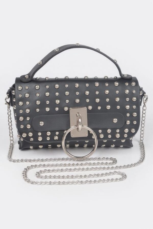 Studded Multi-Purpose Clutch – PU with Metal Accents