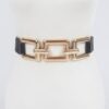 Oversized Metal Stretch Belt – 2.25 in Wide