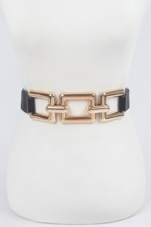 Oversized Metal Stretch Belt – 2.25 in Wide