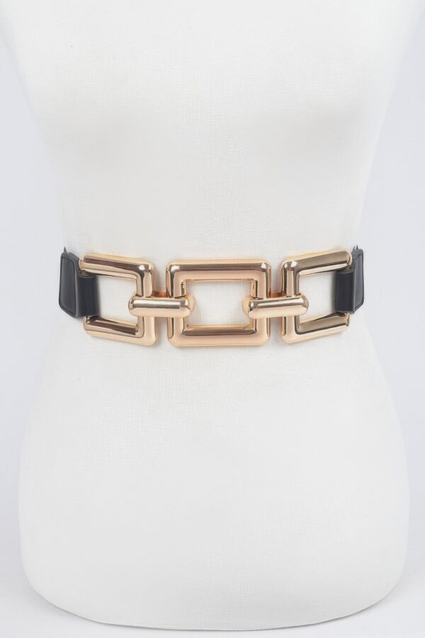 Oversized Metal Stretch Belt – 2.25 in Wide