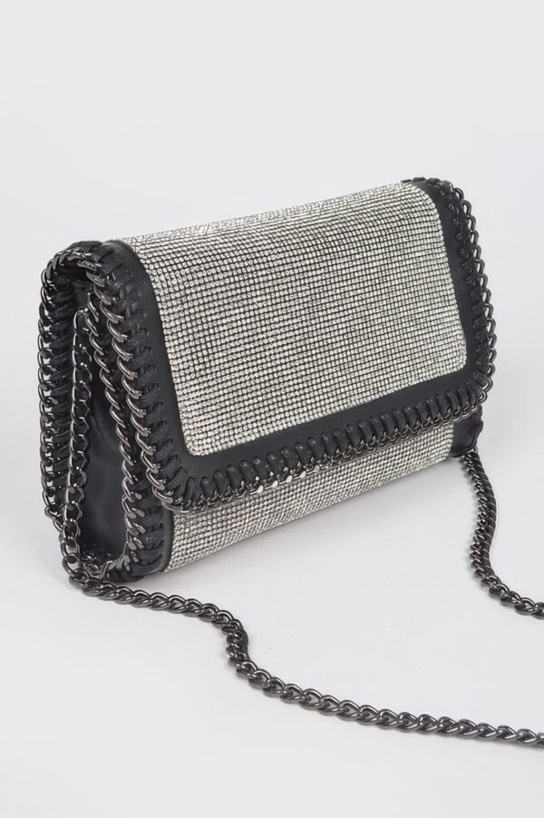 Rhinestone Chain Braided Clutch – Multi Color