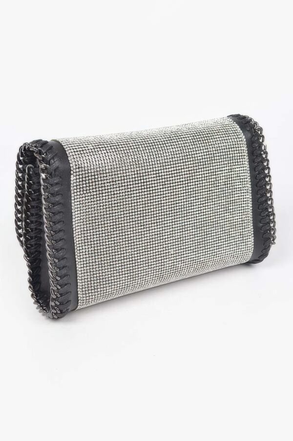 Rhinestone Chain Braided Clutch – Multi Color