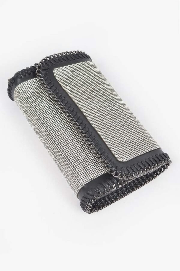 Rhinestone Chain Braided Clutch – Multi Color