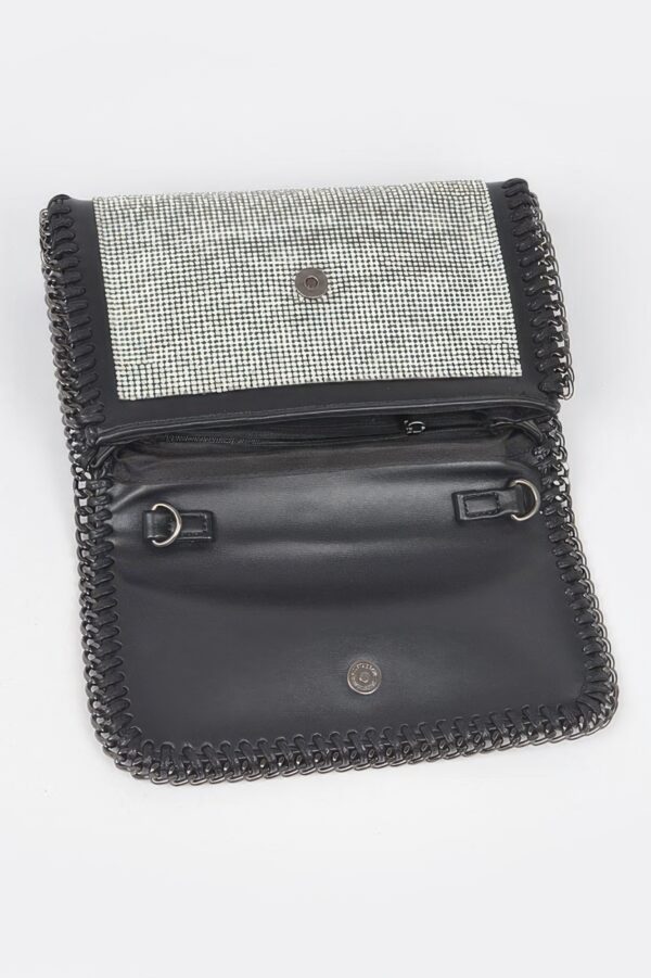 Rhinestone Chain Braided Clutch – Multi Color