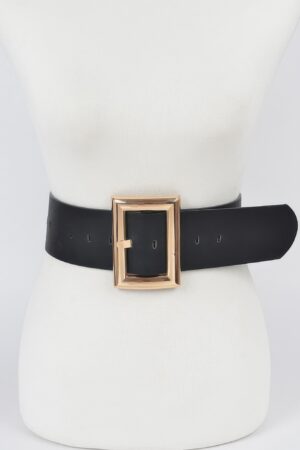 Rectangle Buckle Plus-Size Belt – Polyurethane