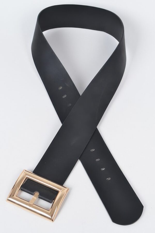 Rectangle Buckle Plus-Size Belt – Polyurethane