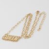 Jeweled Queen Chain Necklace – 16 in Structured Chain
