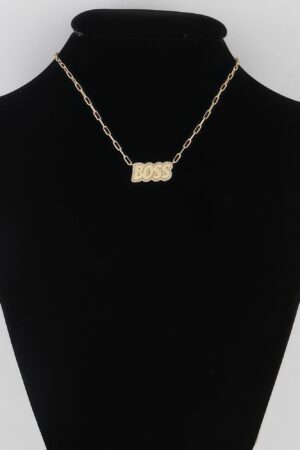 Jeweled Boss Chain Necklace – Structured Link
