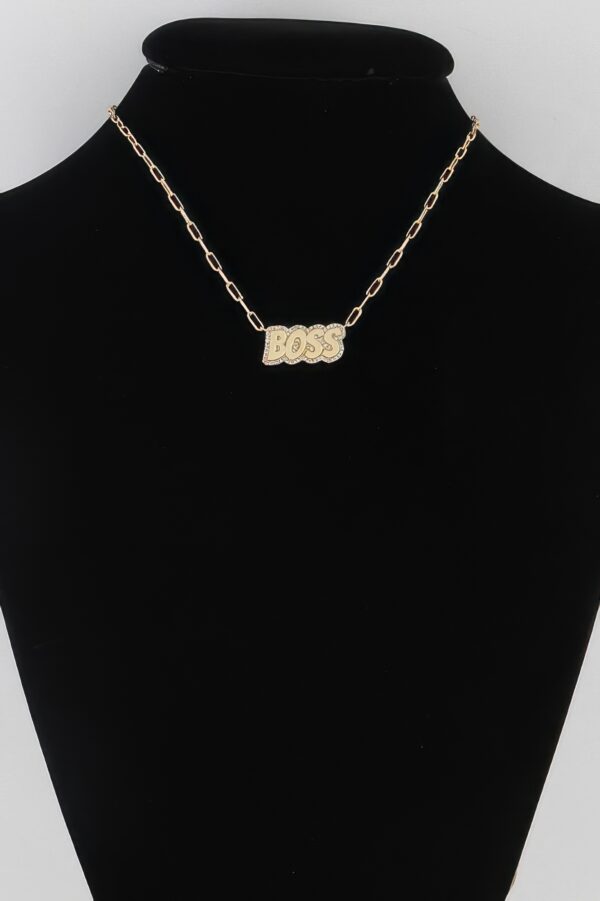 Jeweled Boss Chain Necklace – Structured Link