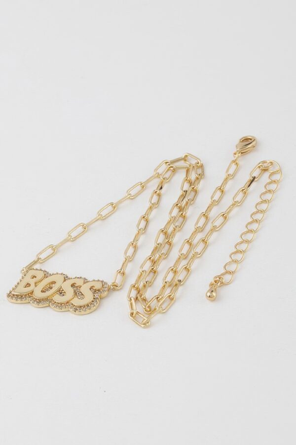 Jeweled Boss Chain Necklace – Structured Link