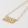 Jeweled Boss Chain Necklace – Structured Link