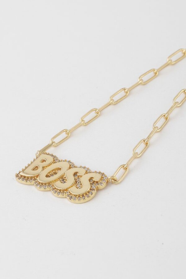 Jeweled Boss Chain Necklace – Structured Link