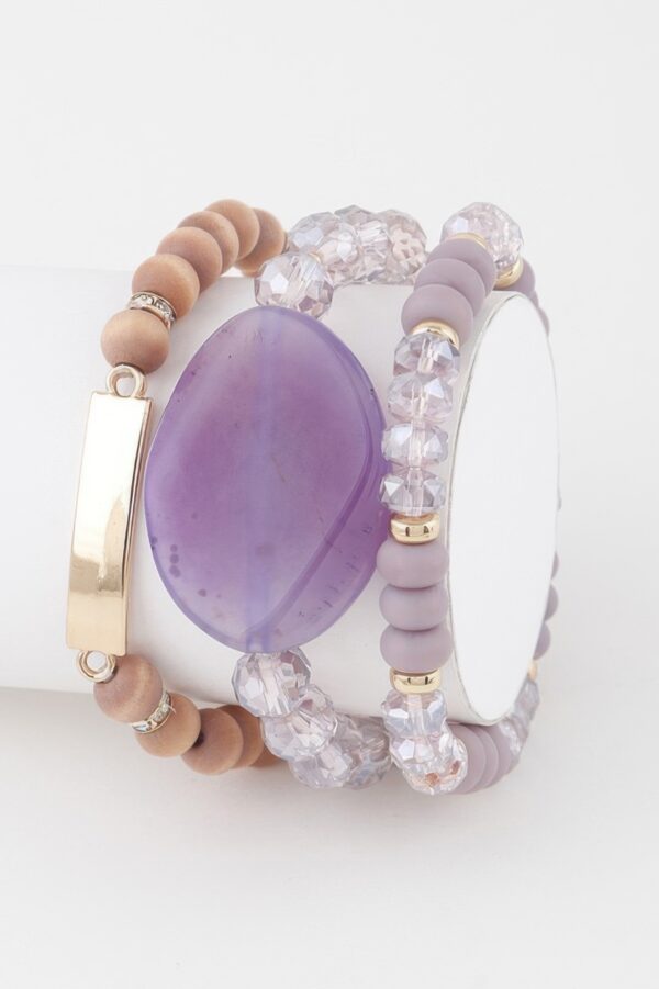 Giant Stone Bead Bracelet – Oversized Polished Beads
