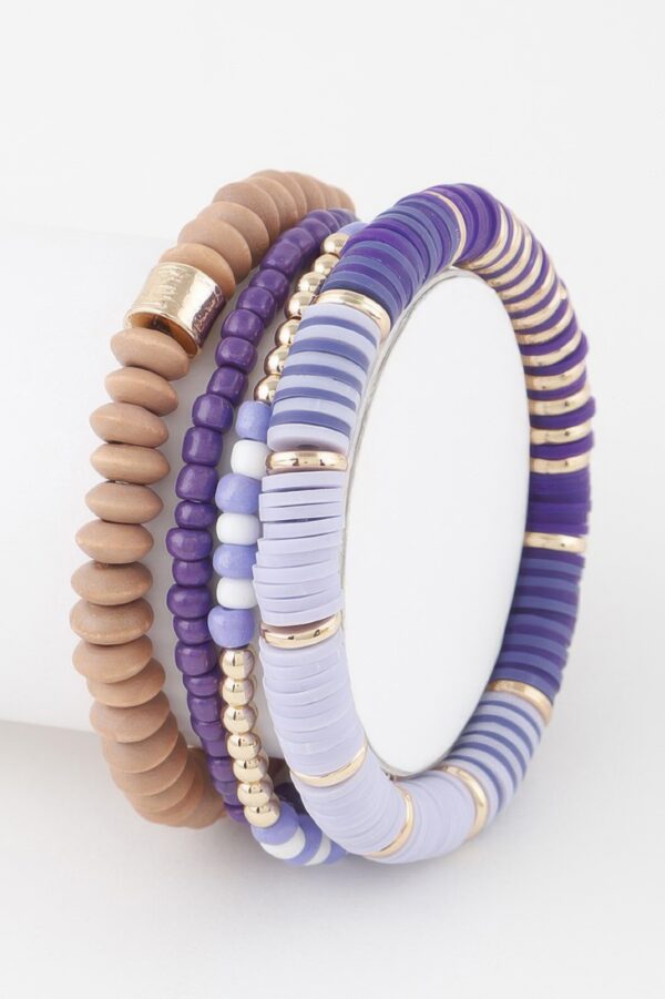 Multi Beaded Bracelet – Textured Stackable Design