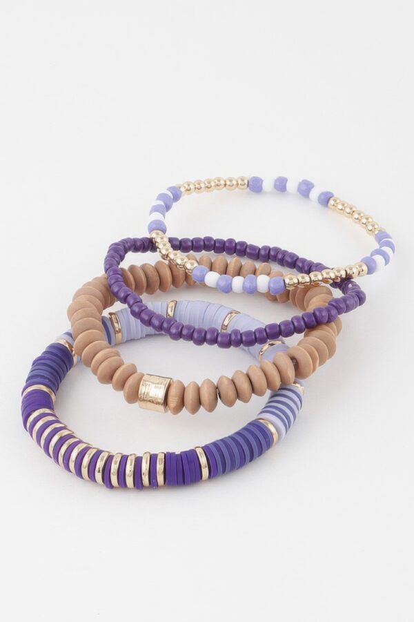 Multi Beaded Bracelet – Textured Stackable Design
