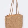 Faux Straw Tote – Textured Tall Silhouette