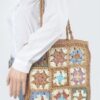 Faux Straw Tote – Textured Tall Silhouette