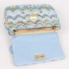 Structured Faux Straw Flap Top-Handle Bag