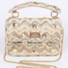 Structured Faux Straw Flap Top-Handle Bag