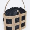 Rhinestone Frame Clutch with Metal Handle – Structured Evening Bag