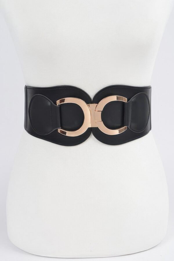 Wide Faux Leather Elastic Waist Belt – Plus Size