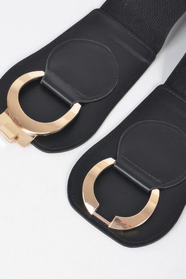 Wide Faux Leather Elastic Waist Belt – Plus Size